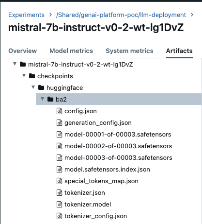 finetuned model weights