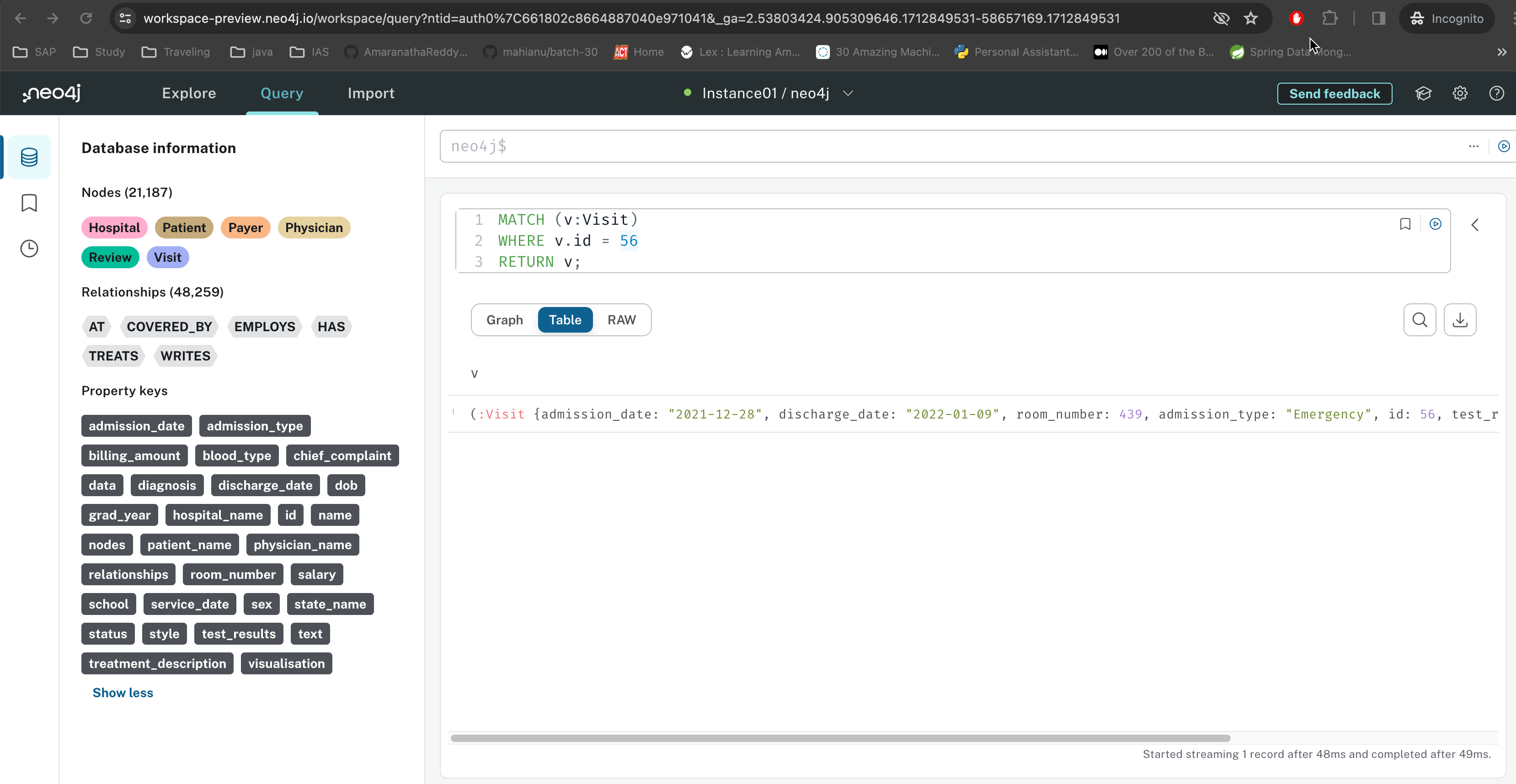 Cypher match node query in the Neo4j UI